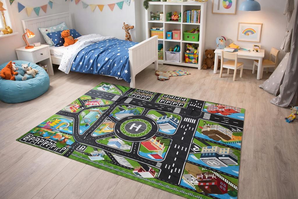 Speelkleed Autoweg Stad 100x150 cm Kinderkamer (NIEUW), Ophalen of Verzenden, Nieuw