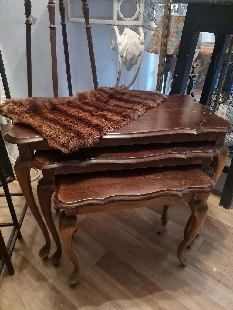 Queen Ann bijzettafeltjes set van 3, Ophalen of Verzenden