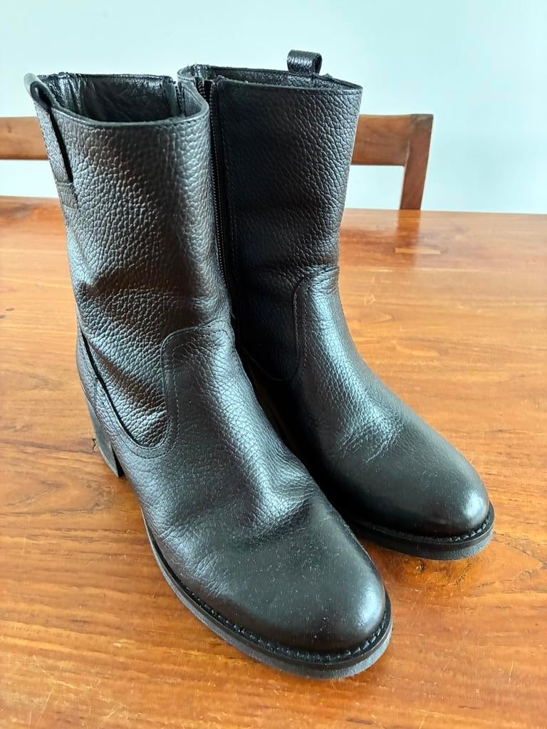 halfhoge enkellaars zwart Manfield maat 39, Ophalen of Verzenden, Zo goed als nieuw, Zwart