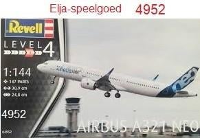 Modelbouw Revell kit 1:144 Airbus A321 NEO 4952 vliegtuig, 1:72 tot 1:144, Revell, Nieuw, Ophalen of Verzenden