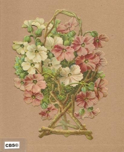 Takkenkorf met kleine Anemonen poezieplaatjes 5030, Ophalen of Verzenden