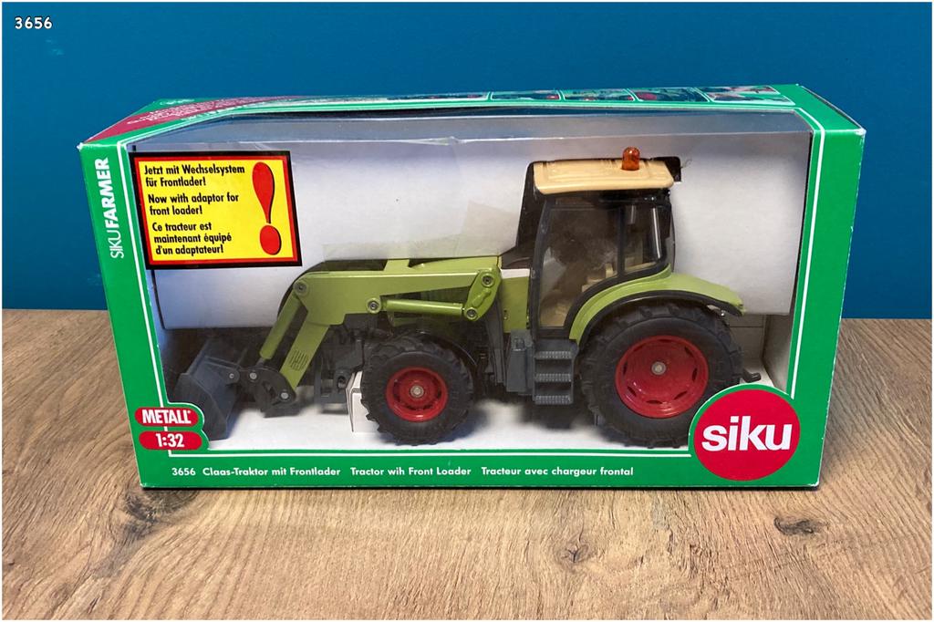Siku 3656 - Claas tractor met Voorlader 1:32, Ophalen, Gebruikt