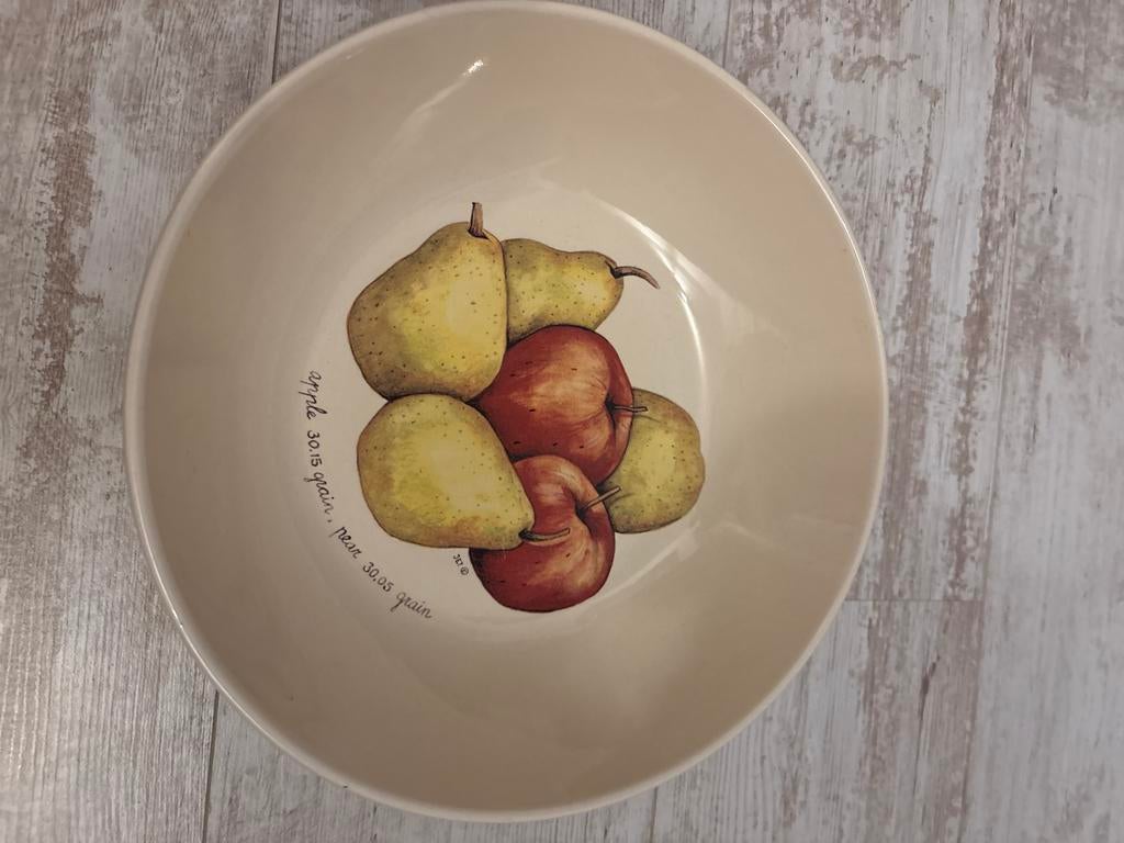 Mooie fruitschaal van Jet ter Steege!! bekers met kippen, Huis en Inrichting, Ophalen, Gebruikt, Porselein of Keramiek, Schaal