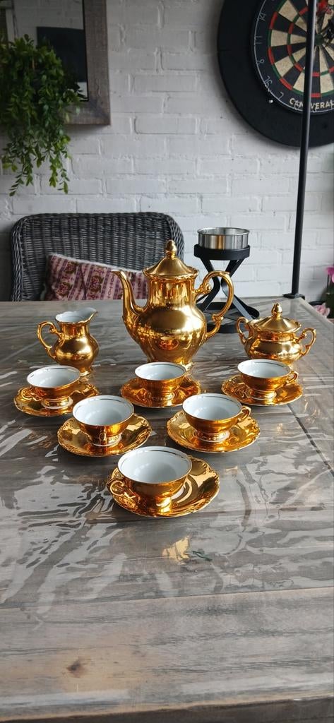 Theeservies goud mittereich bavaria, Antiek en Kunst, Antiek | Servies compleet, Ophalen