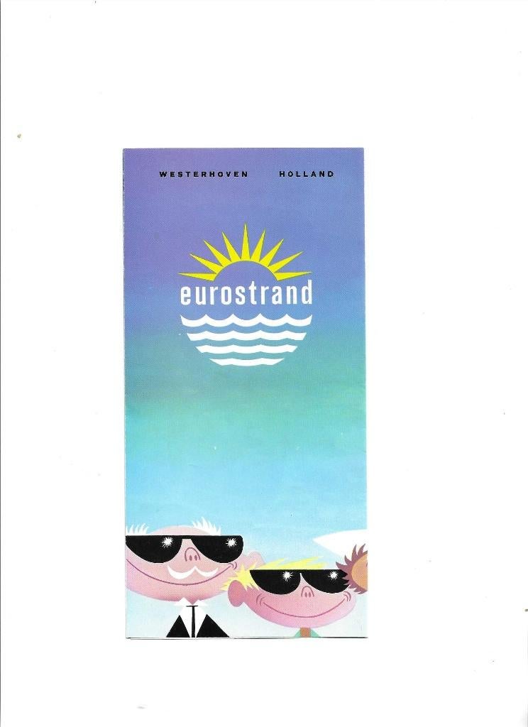 eurostrand  brochure  4klap  o.a met plattegrond  10x20cm, Verzenden, Zo goed als nieuw, Folder