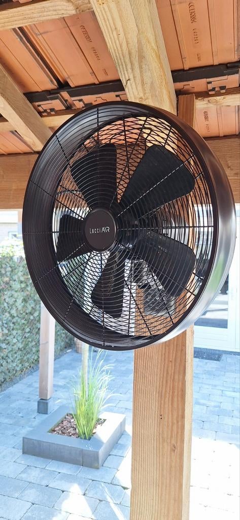 Lucci Air Breeze brons wandventilator 46 cm, Witgoed en Apparatuur, Ventilatoren, Ophalen of Verzenden, Ventilator met afstandsbediening
