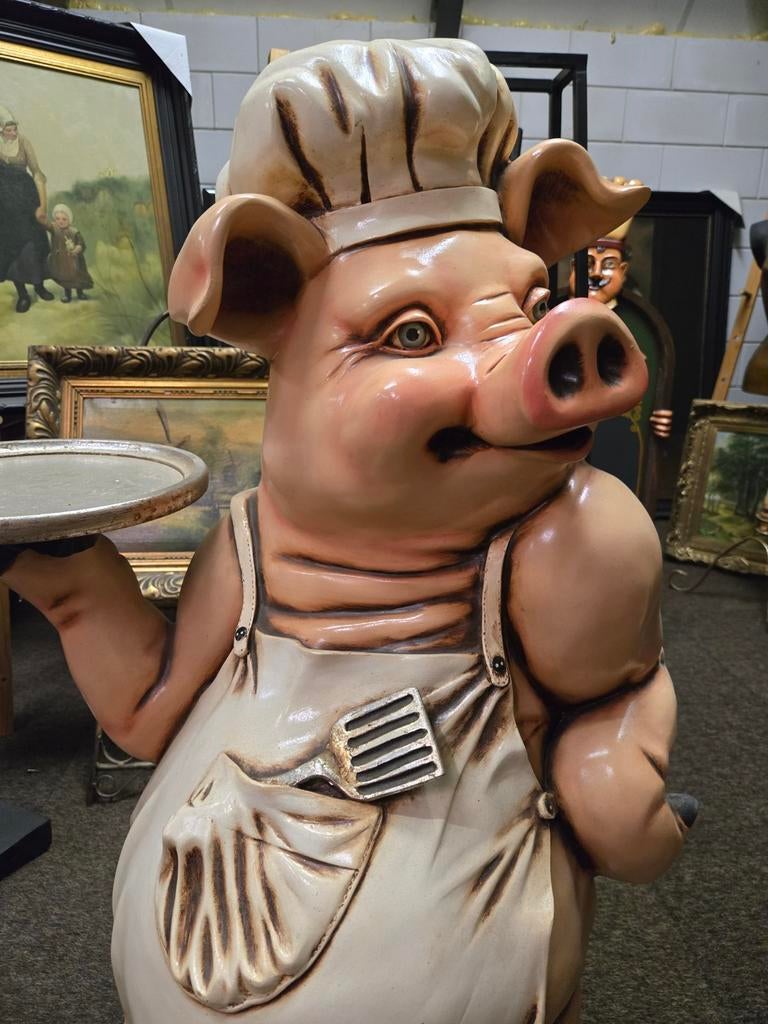 Grote Varken Butler Beeld - Unieke Decoratie, Verzamelen, Beelden en Beeldjes, Ophalen of Verzenden, Nieuw, Dier