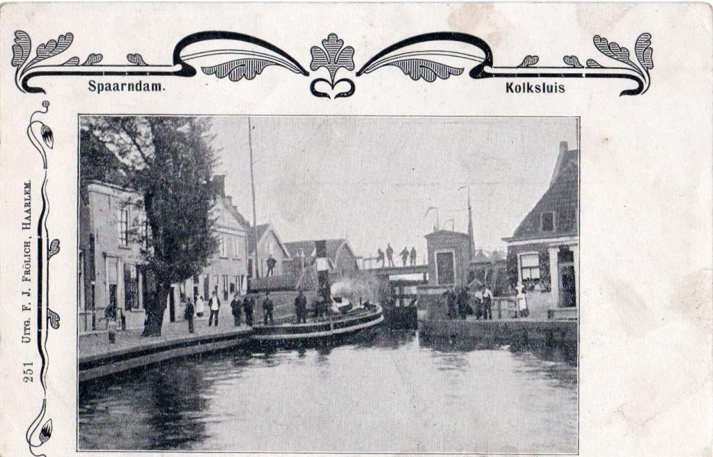 Spaarndam, Gezicht op de Kolksluis. 5770, Verzamelen, Ansichtkaarten | Nederland, Verzenden, Voor 1920