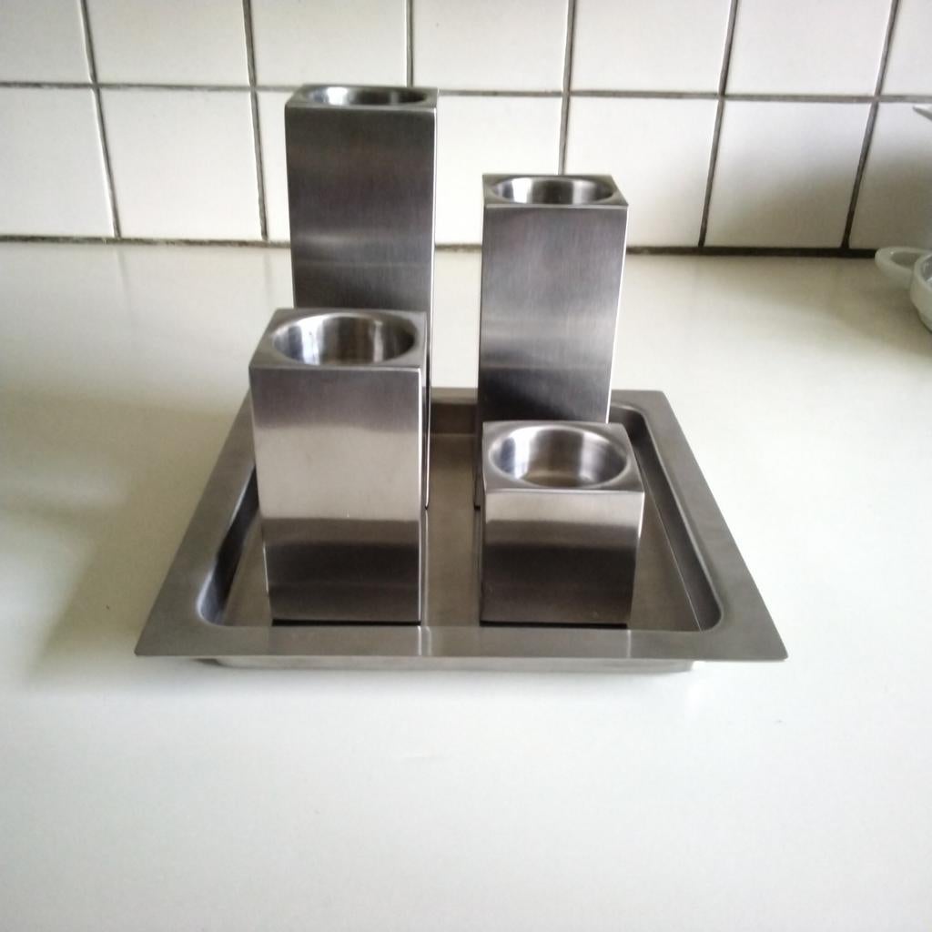 BLOMUS design waxinelichtjes set, Ophalen of Verzenden, Zo goed als nieuw, Overige materialen, Minder dan 25 cm