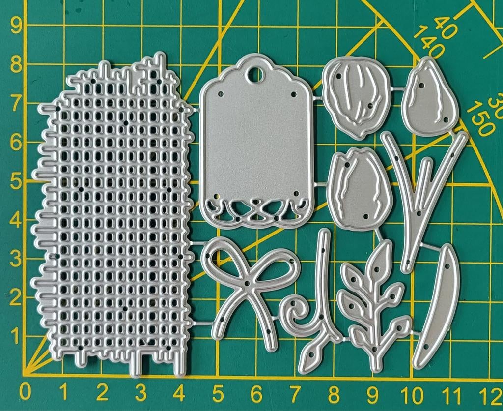 Snijmal tulp/ raster/ label, Ophalen of Verzenden, Nieuw, Overige thema's, Pons of Mal