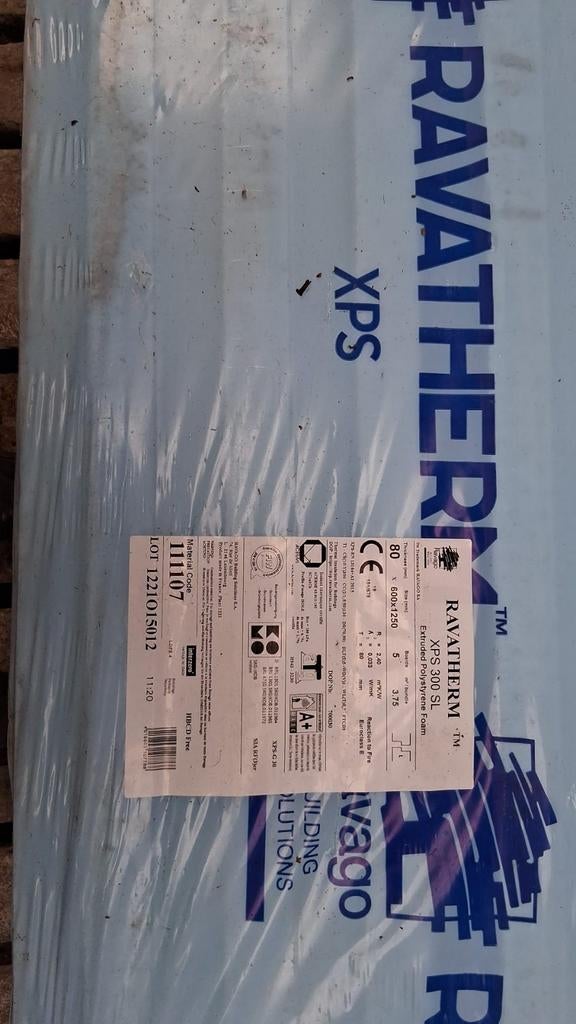 Ravatherm XPS Isolatieplaten - Diverse Diktes, 4 tot 8 cm, Nieuw, Hardschuim (Pir), 15 m² of meer