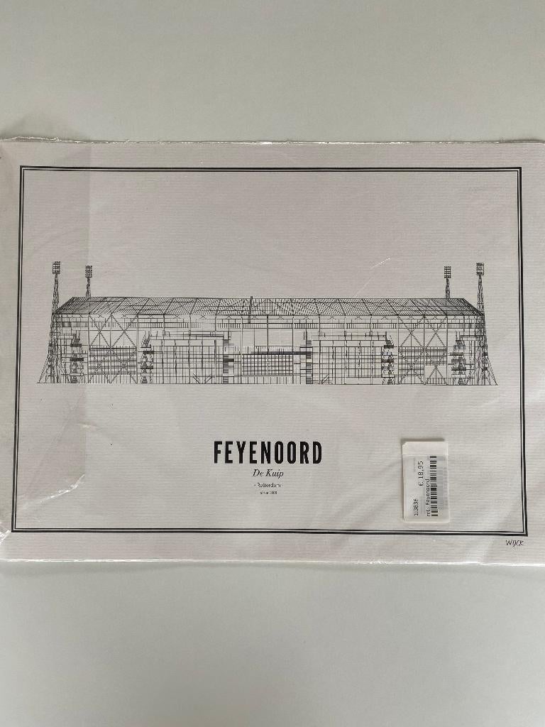 WIJCK. Poster Feyenoord - Stadion de Kuip, Verzamelen, Foto's en Prenten, Nieuw, Overige onderwerpen, Voor 1940, Ophalen of Verzenden