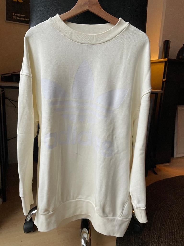 Adidas oversized sweater | M, Kleding | Heren, Truien en Vesten, Maat 48/50 (M), Wit, Ophalen of Verzenden, Zo goed als nieuw