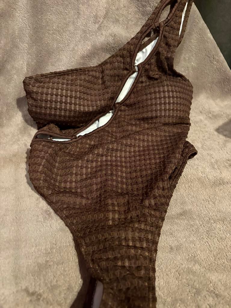 Nieuw Shein badpak maat L, Ophalen of Verzenden, Nieuw, Bruin, Badpak