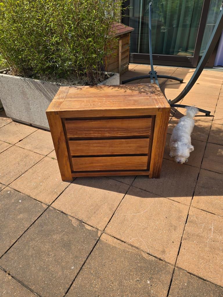 Houten ladekast met 3 laden, Ophalen, Gebruikt, 50 tot 100 cm, Minder dan 100 cm