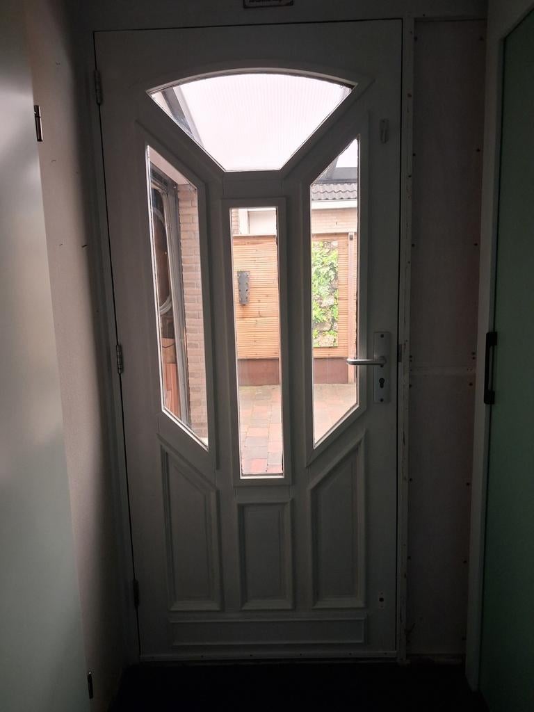 Buitendeur met spiegelglas, 211,5x93 cm, Ophalen, Gebruikt, Buitendeur, 200 tot 215 cm