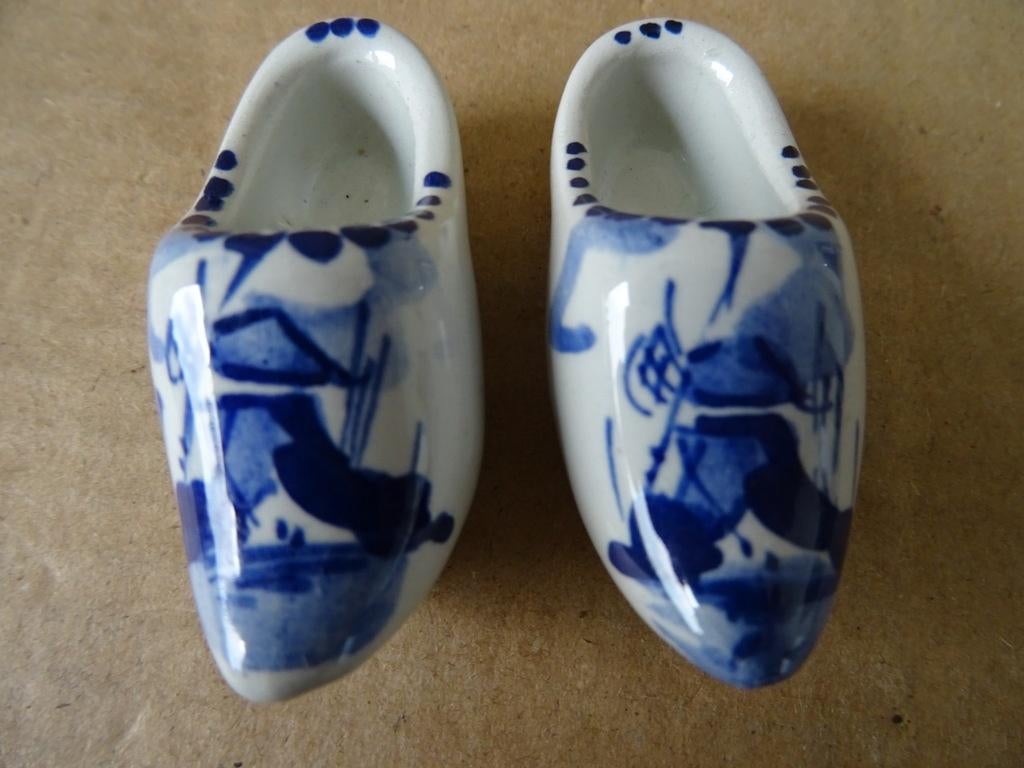 Delfts blauwe klompjes set 5cm Delfts Holland vintage 1960, Ophalen of Verzenden