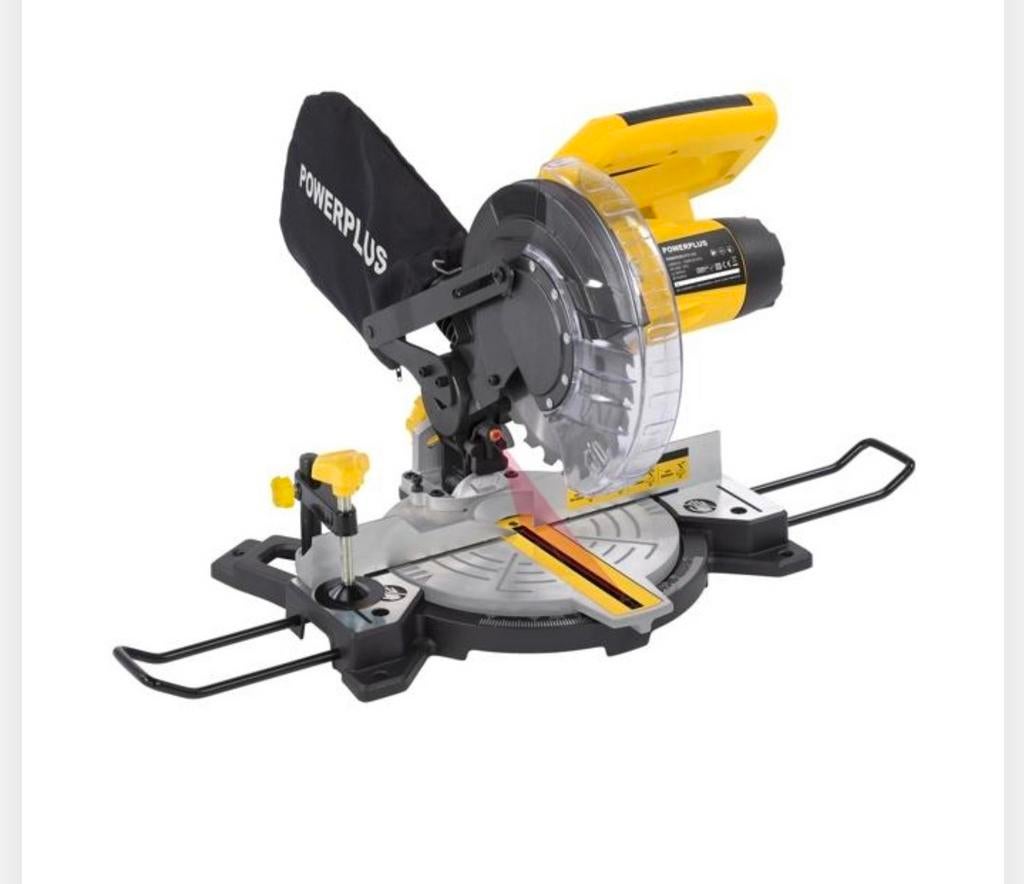 Verstekzaag / Afkortzaag 1500W - Z.G.A.N., Ophalen, 70 mm of meer, Zo goed als nieuw, Powerplus