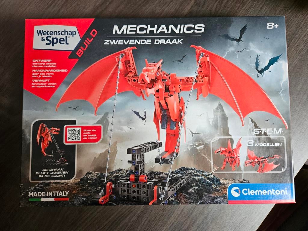 Clementoni // Zwevende Draak 3 modellen STEM, Ophalen of Verzenden, Zo goed als nieuw, Bouwen