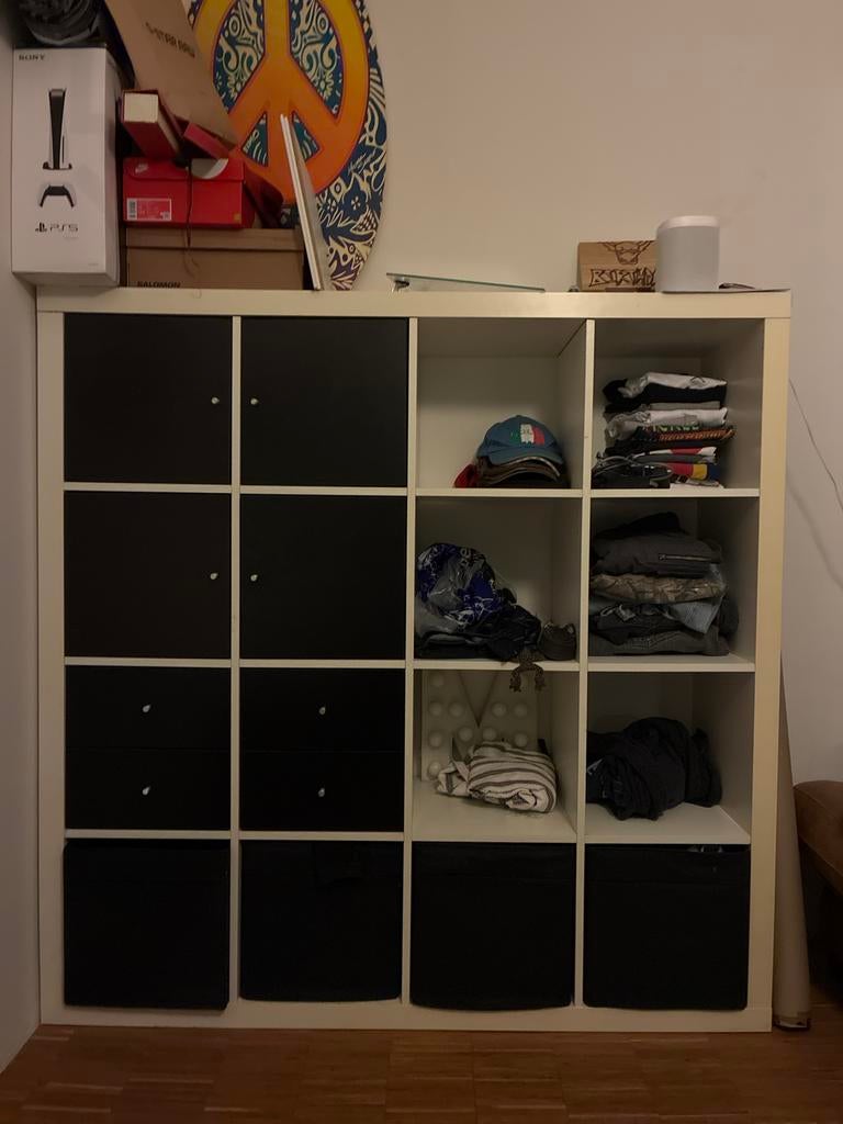 Witte IKEA KALLAX/EXPEDIT 4x4 kast evt incl deurtjes etc, Ophalen, Gebruikt