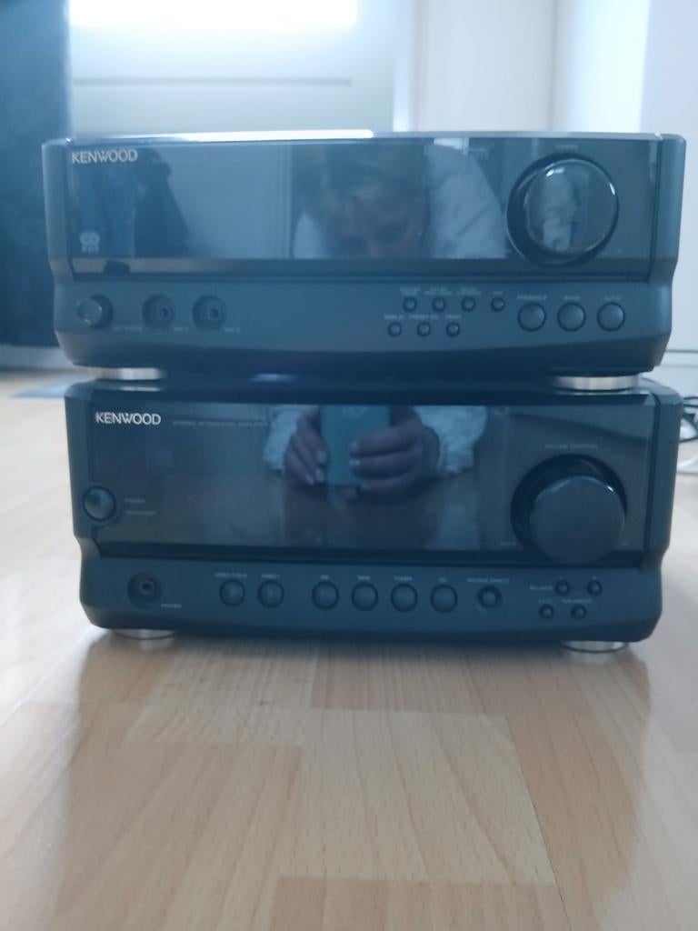 Kenwood Versterker met 2 Boxen, Audio, Tv en Foto, Versterkers en Receivers, Gebruikt, 60 tot 120 watt, Stereo, Ophalen