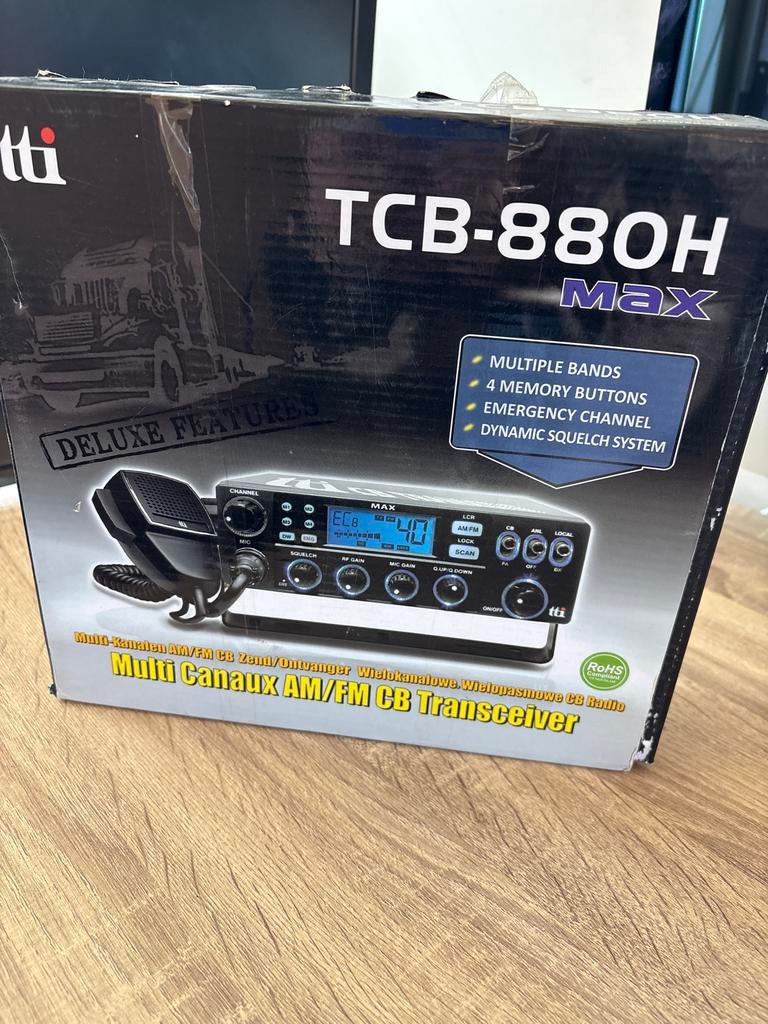 TTI TCB-880H CB Radio 27MHz Zilver - Nieuw in doos, Ophalen of Verzenden, Zo goed als nieuw, Zender en Ontvanger