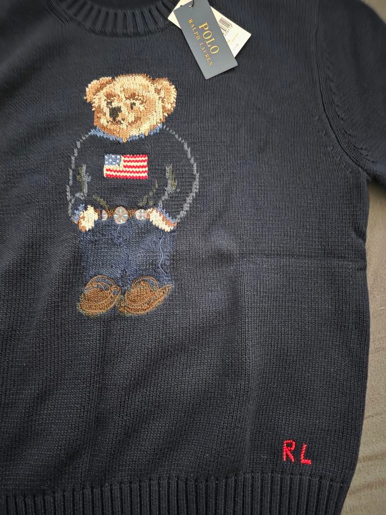 Ralf Lauren trui donker blauw XL maat, Ophalen of Verzenden