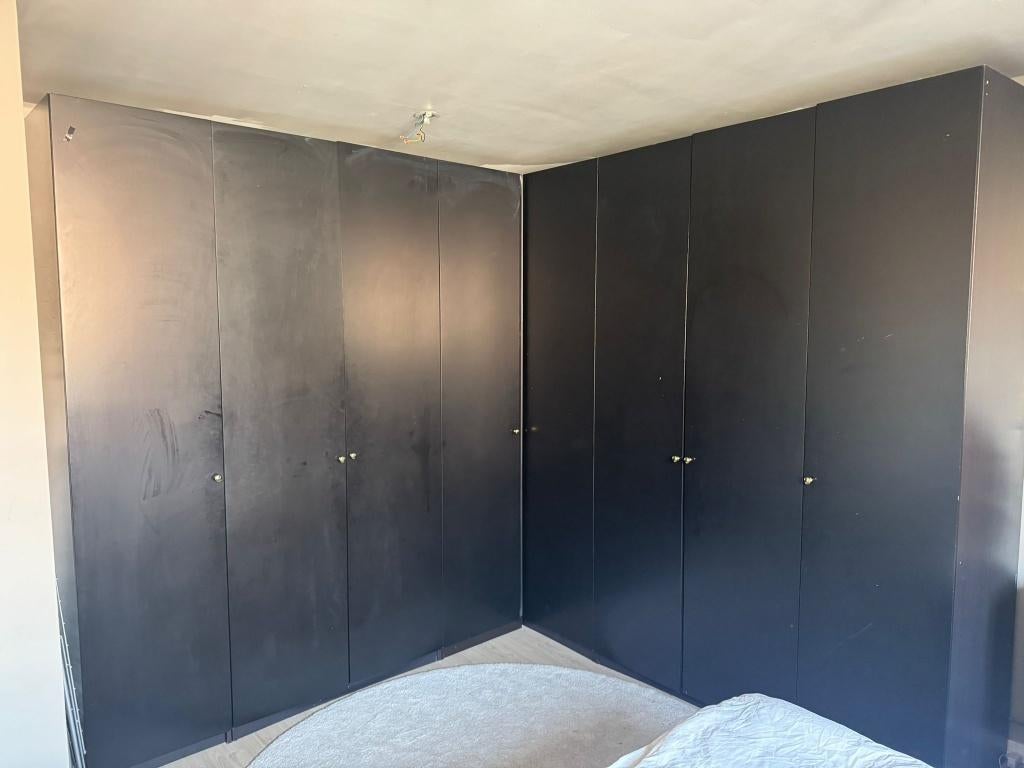 Pax kast, 236 hoog, zwart, Gebruikt, 200 cm of meer, 50 tot 100 cm, 50 tot 75 cm