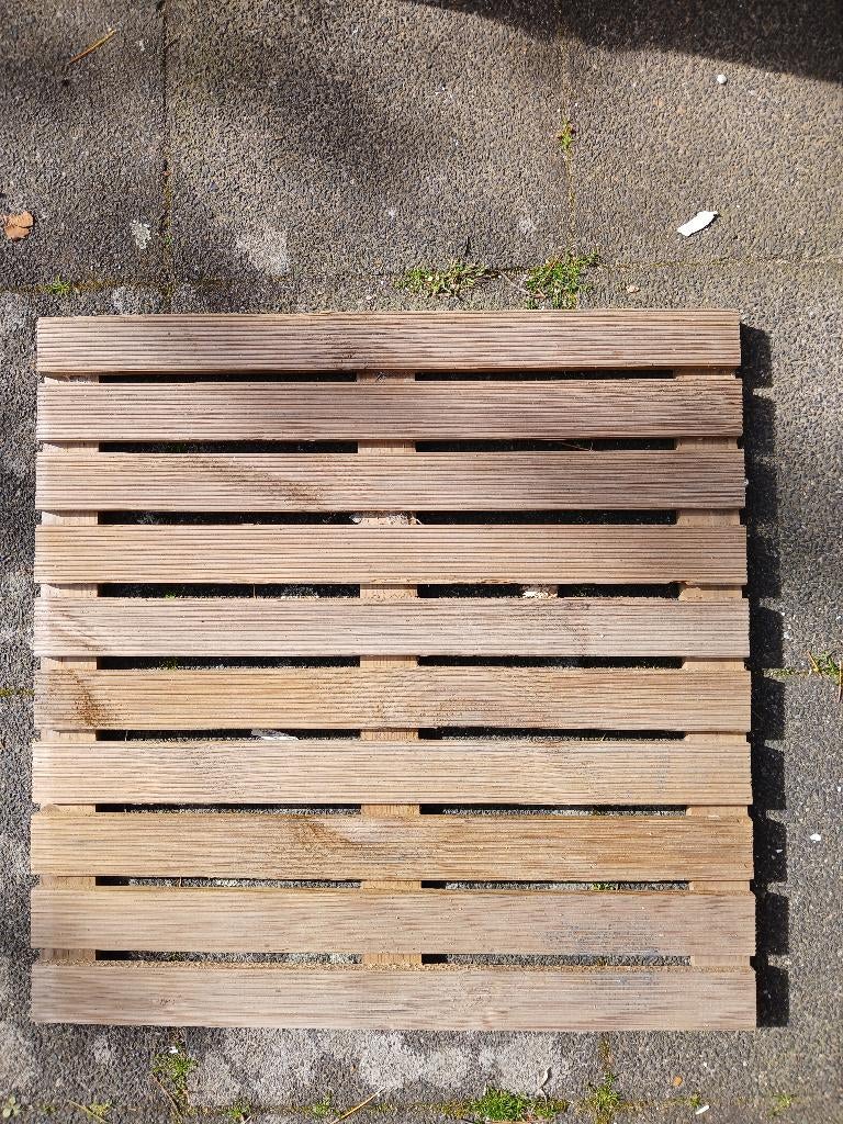 Houten terrastegels ruim 10 m2, Ophalen, Gebruikt, Hout