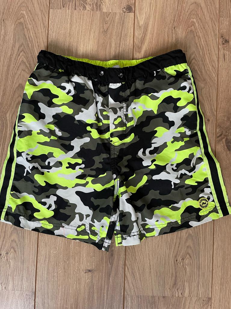 Zwembroek JM maat 158-164 camouflage neon groen, Ophalen of Verzenden, Zo goed als nieuw, Maat 158, Zwembroek