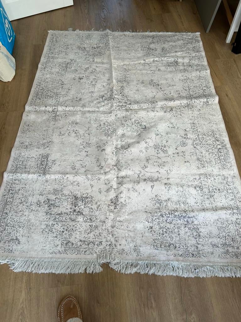 Karwei Menisa Vloerkleed - Roze/Grijs - 160x230 cm, Ophalen, Gebruikt, 150 tot 200 cm, 200 cm of meer