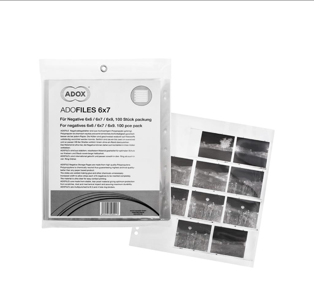 Adox Adofile middenformaat negatiefbladen - 10/25/50 of 100, Ophalen of Verzenden, Nieuw, Doka-onderdelen, Draagbaar