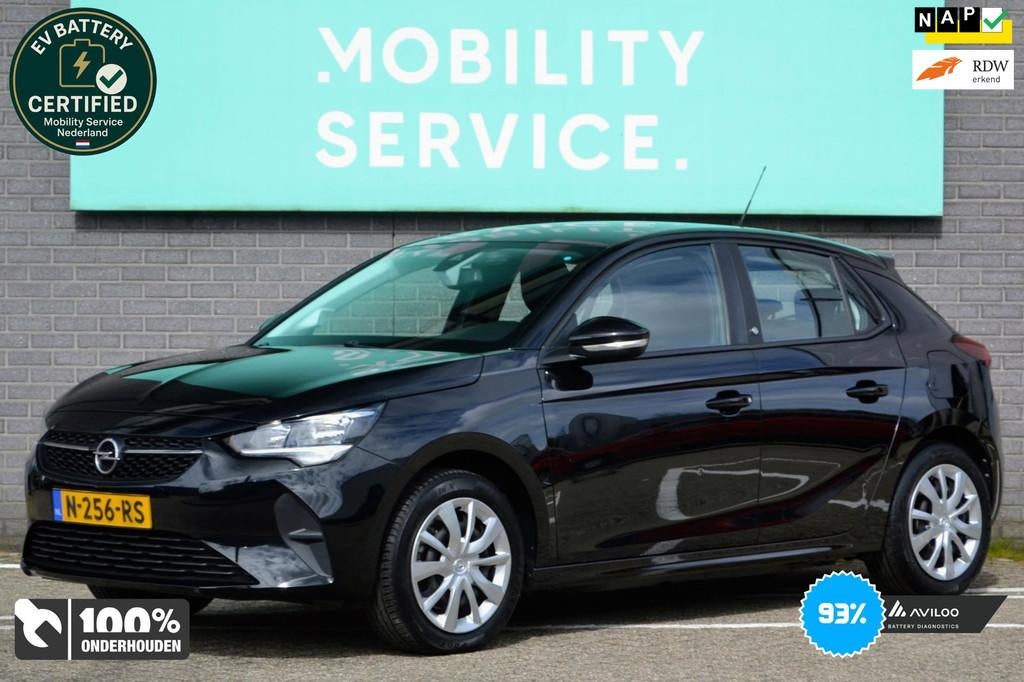 Opel Corsa-e Edition 50 kWh SOH93% CarPlay W.pomp Clima, 330 km, Gebruikt, Zwart, Zwart