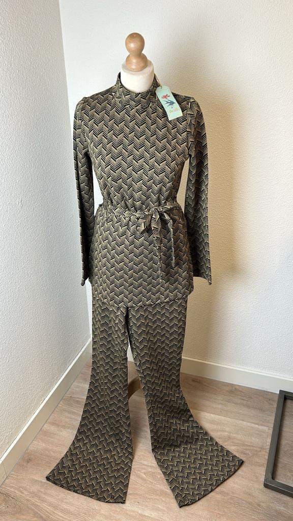 King Louie M Nieuw Facet black combinatie pak 1093, Maat 38/40 (M), Kostuum of Pak, Zwart, Nieuw