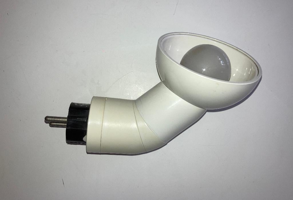 Vintage stekkerspot/wandlamp, Ophalen of Verzenden, Gebruikt, Metaal of Aluminium, Plafondspot of Wandspot