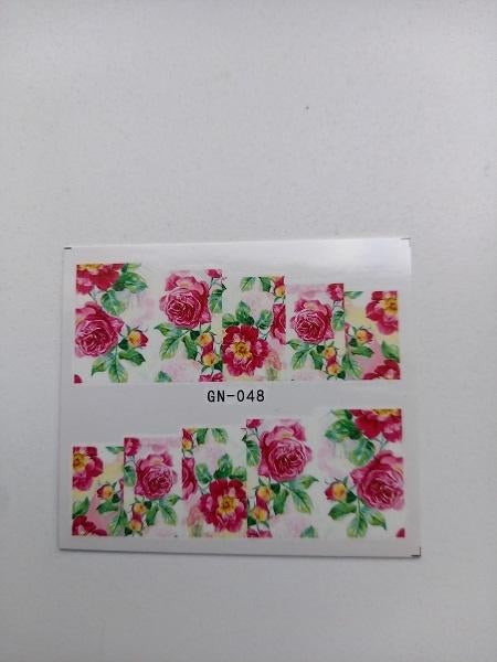 Velletje nagel water decals stickers GN-048 bloemen roze, Nieuw, Ophalen of Verzenden, Toebehoren, Handen en Nagels