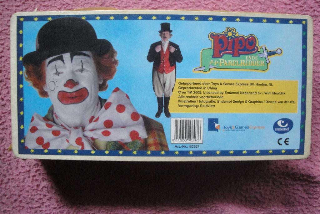 PIPO DE CLOWN KINDERPUZLE  GROTE HOUTEN STUKKEN 1.95euro, Ophalen of Verzenden, Minder dan 500 stukjes, Zo goed als nieuw, Legpuzzel