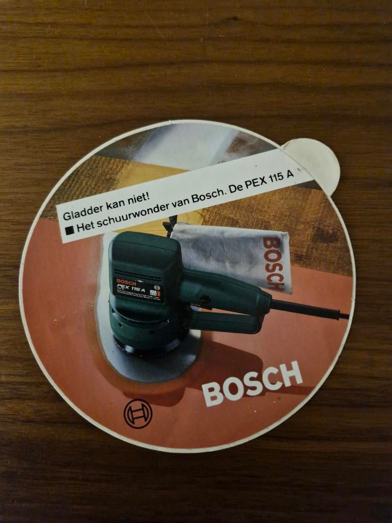 5129  Sticker Bosch PEX 115 A Excentrische Schuurmachine, Ophalen of Verzenden, Gebruikt