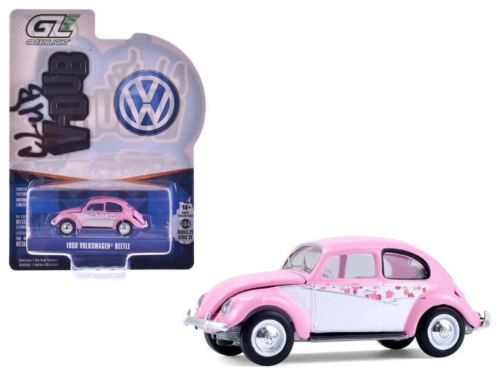 1950 Volkswagen Kever Beetle van Greenlight 1/64 roze, Ophalen of Verzenden, Nieuw, Auto