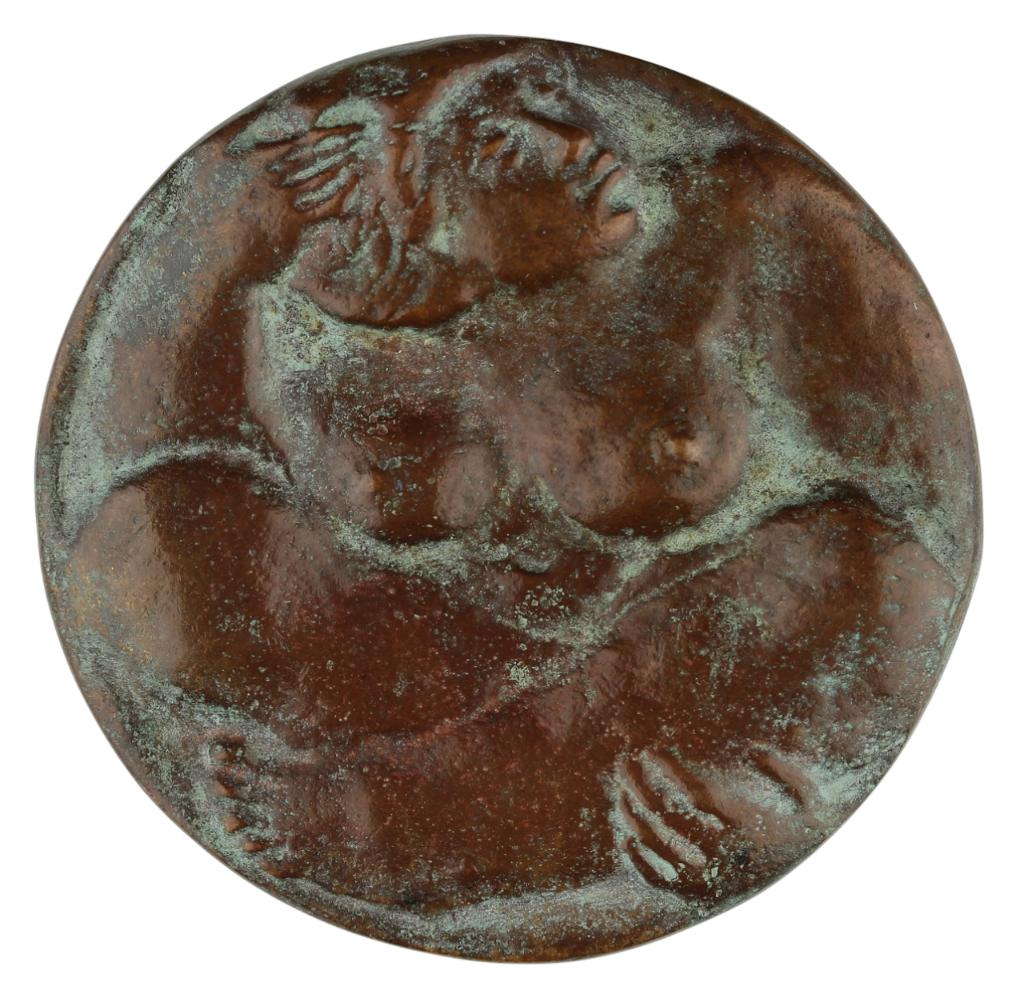 Penning VPK 1980 Theo van de Vathorst : A Bird in the Hand, Postzegels en Munten, Verzenden, Brons, Nederland