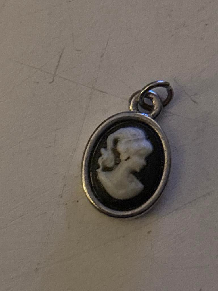 Vintage Camee Hanger, Overige materialen, Gebruikt, Overige voorstellingen, Zwart