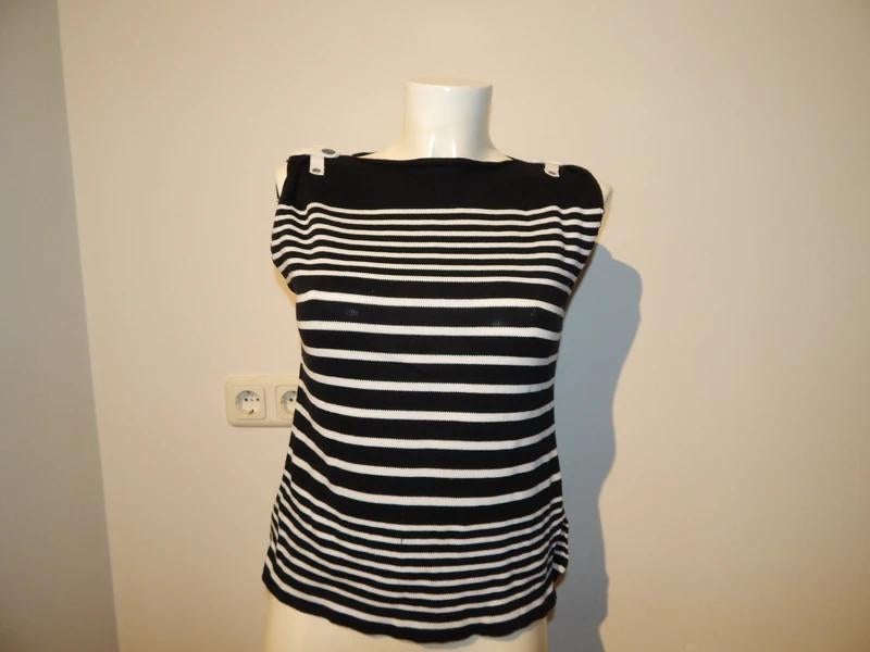 Jean Paul Gaultier gebreide top marine look merk stiksel S