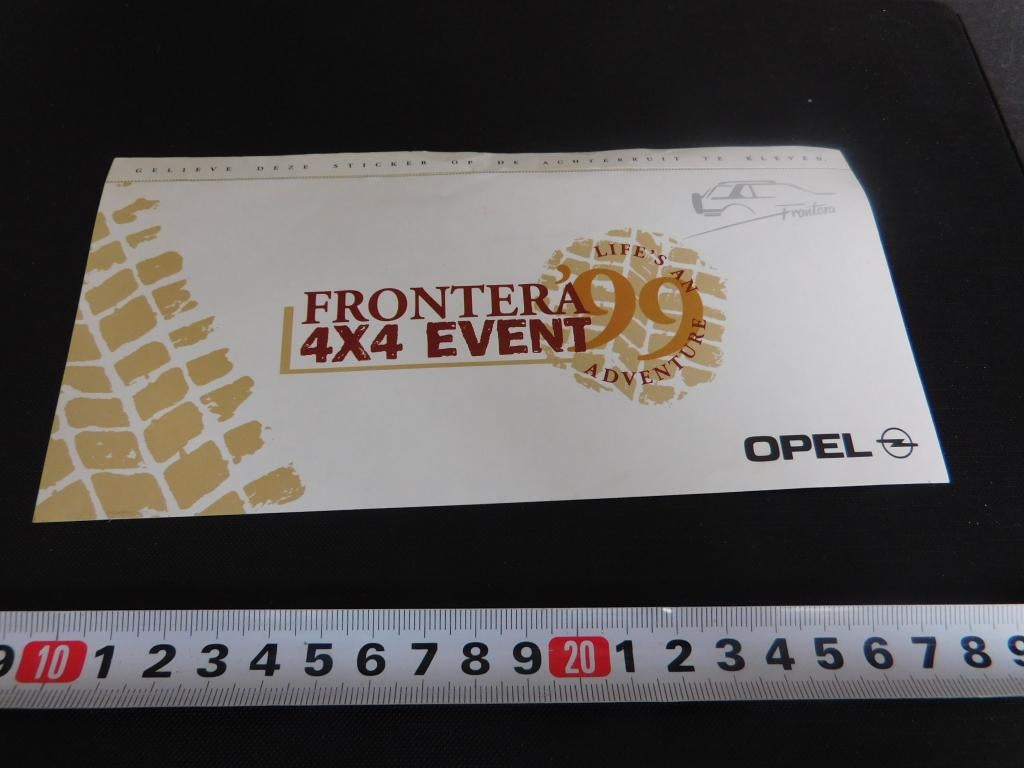 sticker OPEL  Frontera 4x4 Event, Verzamelen, Stickers, Ophalen, Zo goed als nieuw
