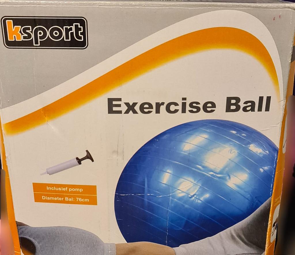 Nieuwe Sport / Exercise Bal in doos, Ophalen of Verzenden, Nieuw, Armen, Fitnessbal