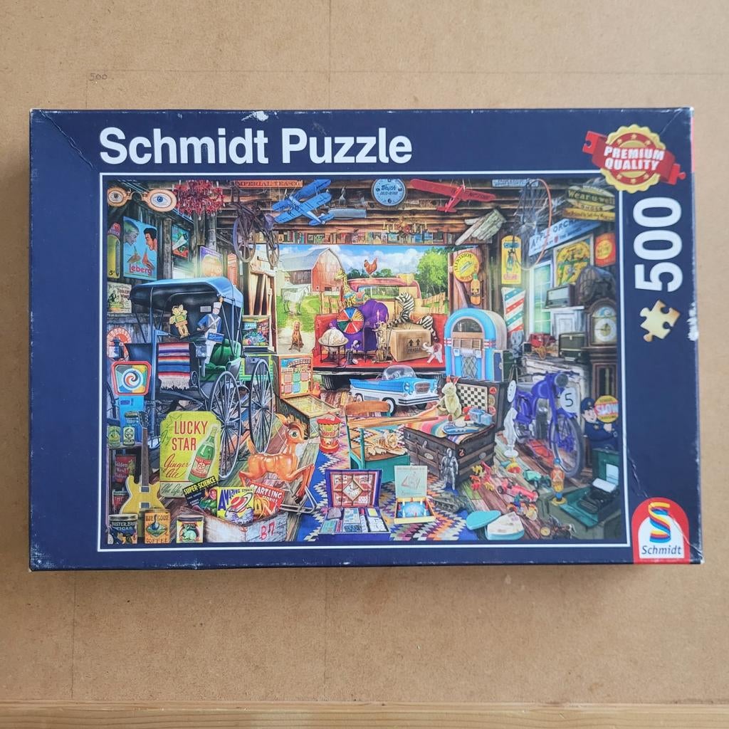 Schmidt puzzel 500 stukjes- kofferbakverkoop, Ophalen of Verzenden, 500 t/m 1500 stukjes, Zo goed als nieuw