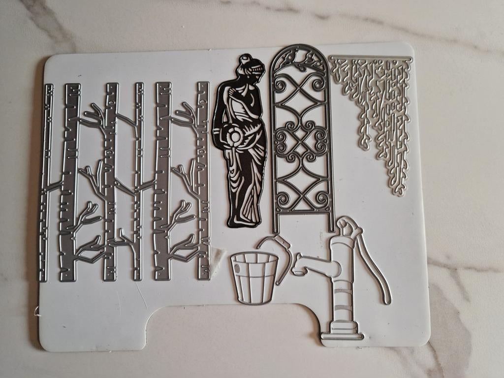 Marianne Design Mal: Tuinbeeld, Pergola & Waterpomp, Ophalen of Verzenden, Nieuw