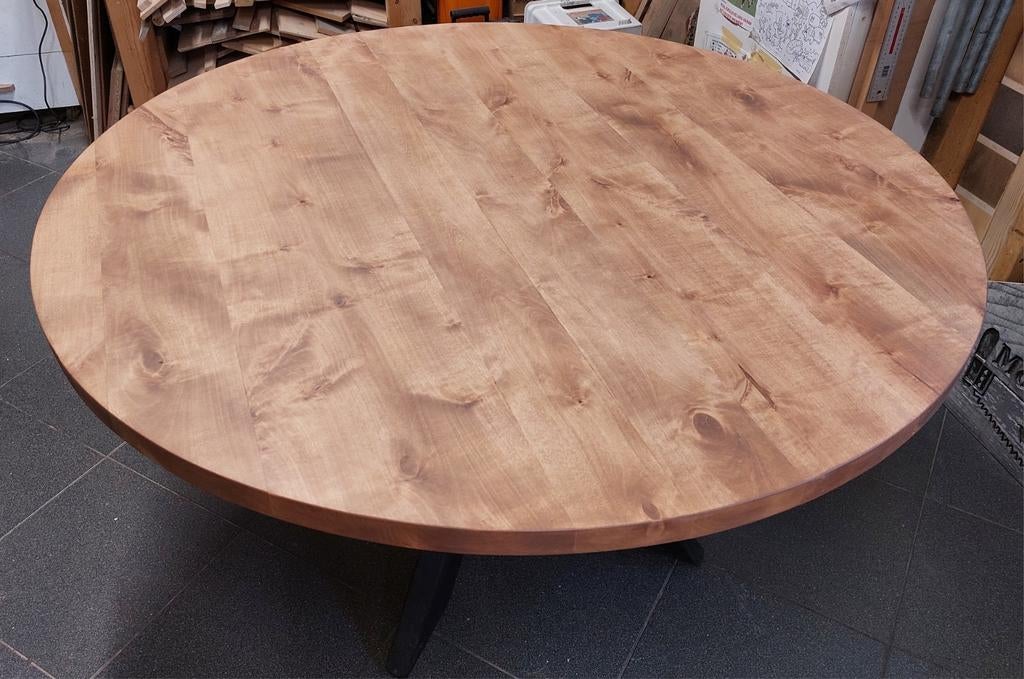 Ronde eettafel ø140 met spinpoot, Huis en Inrichting, Tafels | Eettafels, Nieuw, 100 tot 150 cm, 100 tot 150 cm, Vijf personen of meer