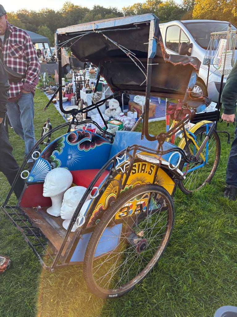 Vintage Fietstaxi / Riksja - Uniek Object!, Fietsen en Brommers, Ophalen of Verzenden, Gebruikt