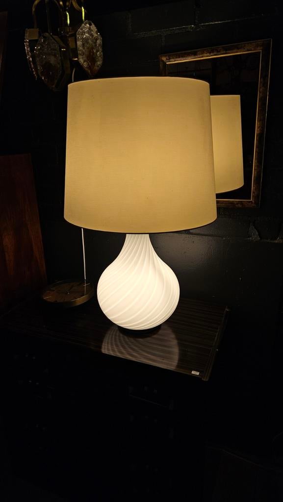 Vintage Italiaanse lamp, swirl glas, Ophalen, Gebruikt, Vintage, Glas