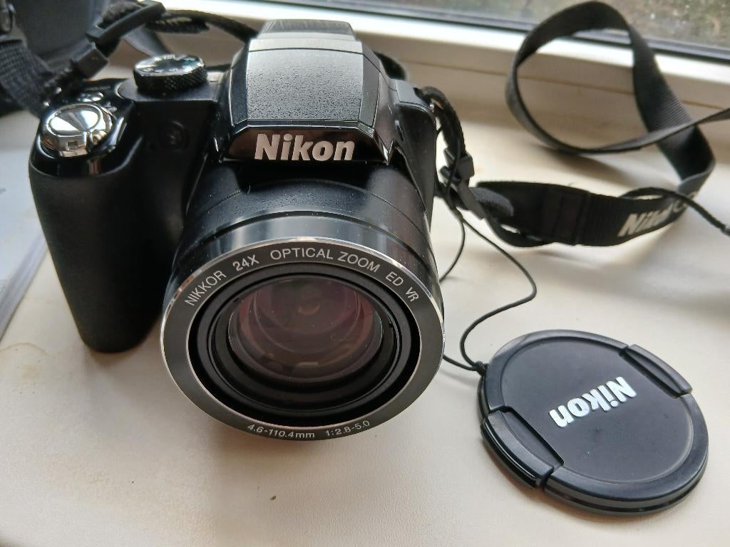 Digitale cam. Nikon Coolpix P90, batt, mem.card, zoom 24x, Gebruikt, Compact, Ophalen of Verzenden, Nikon